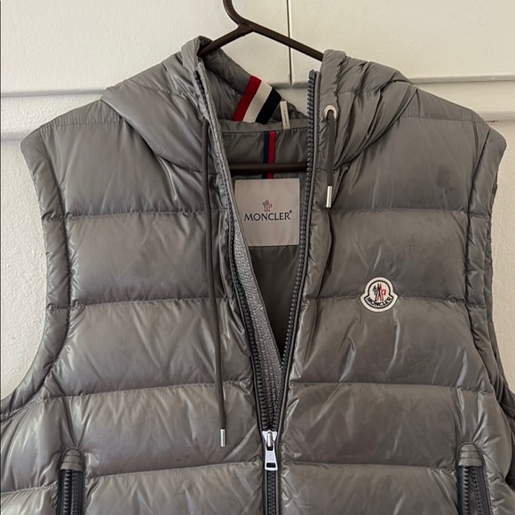 Vintage Moncler Gray Quilted Puffer Vest - Picture 7 of 12